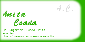 anita csada business card